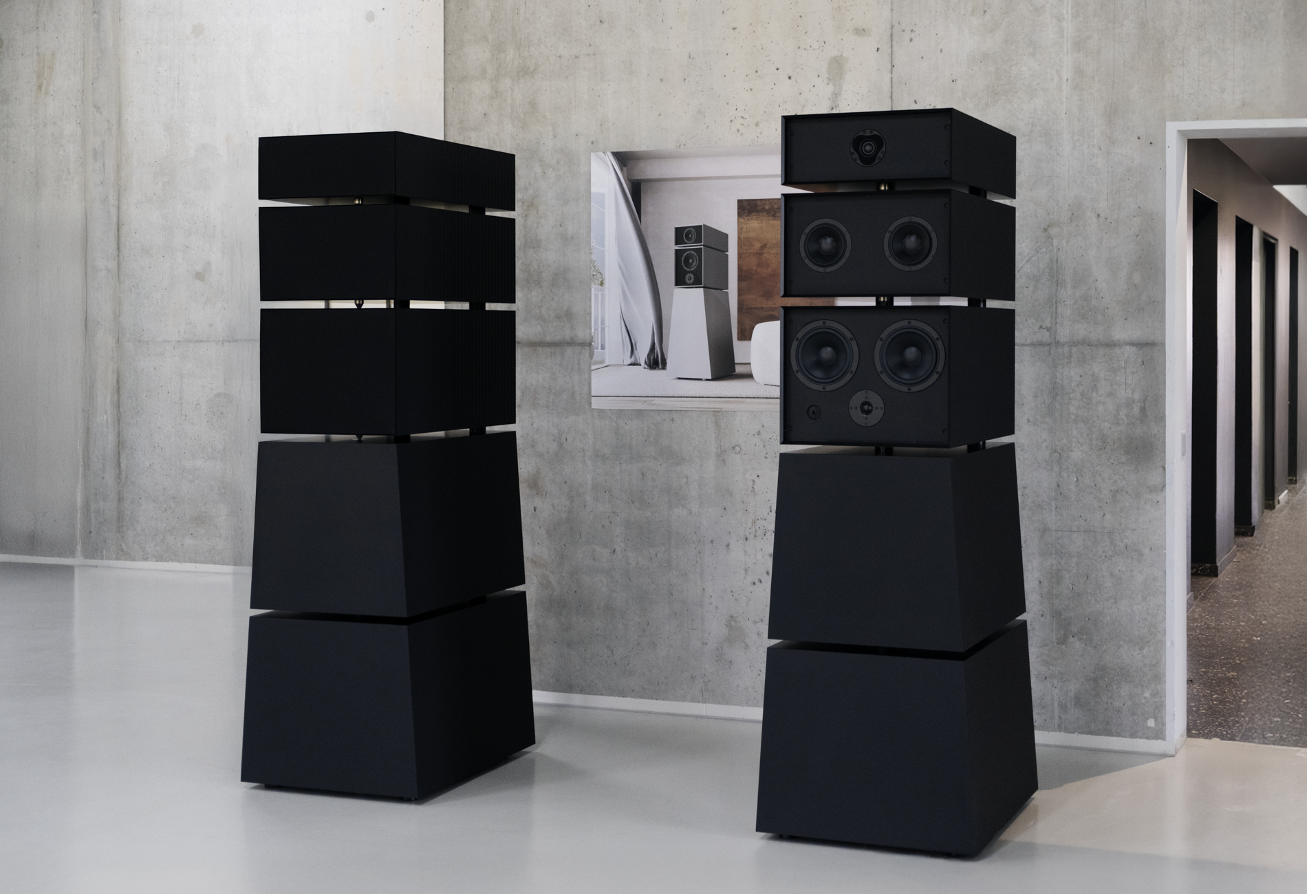 Gaia black designer speakers